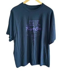 Vintage Prince Purple Rain Black T-shirt Size 2XL/3XL